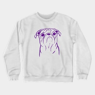 Pug (Peach and Purple) Crewneck Sweatshirt